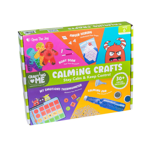 Open The Joy calming crafts kit front view for mindful play and emotional exploration.