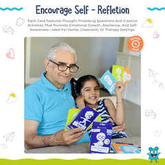 Open The Joy Confidence Cards—child selecting a card to build self-esteem and focus