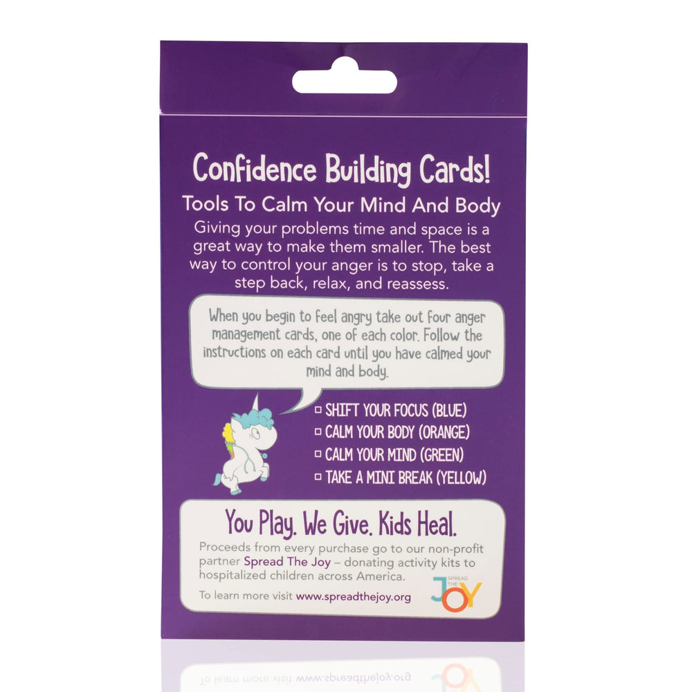 Open The Joy Confidence Cards storage box keeps affirmations organized for daily use