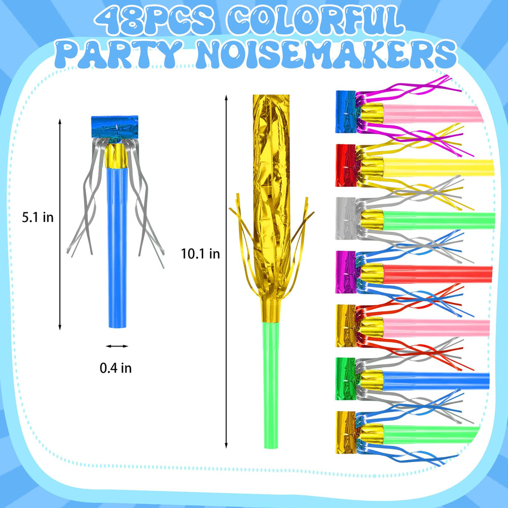 Openfly durable plastic noisemakers reusable for events and parties