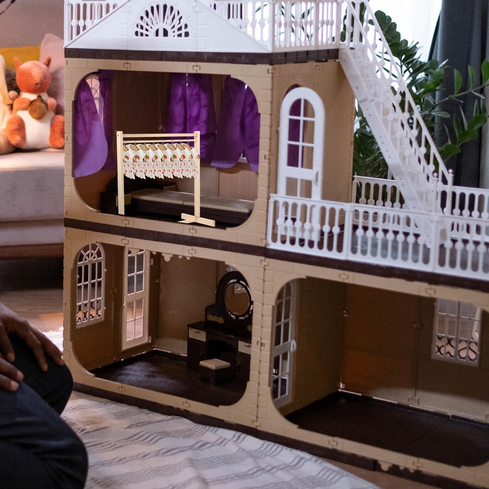 Operitacx dolls clothes storage keeps outfits dust-free and tidy