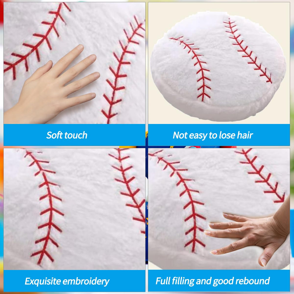 OPHRBU basketball pillow with red-embroidered stitching adds sporty charm to a kid's room.