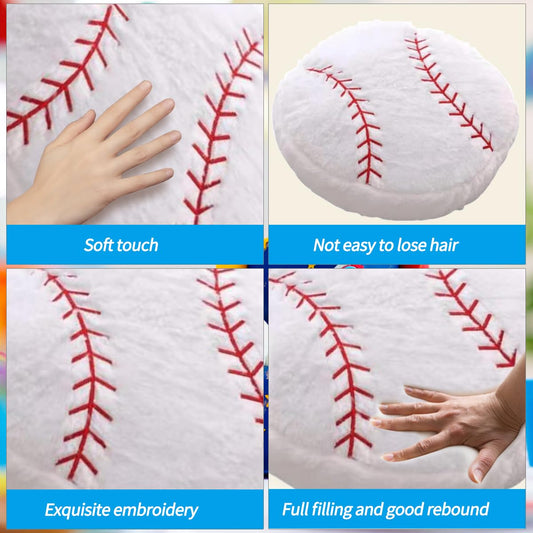 OPHRBU basketball pillow with red-embroidered stitching adds sporty charm to a kid's room.