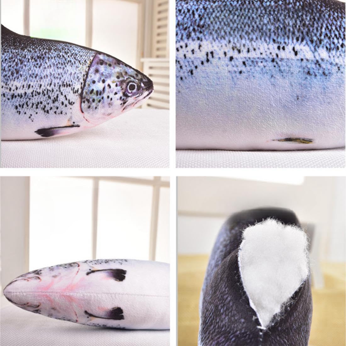 OPHRBU PP cotton-filled fish toy suitable for kids and pets.