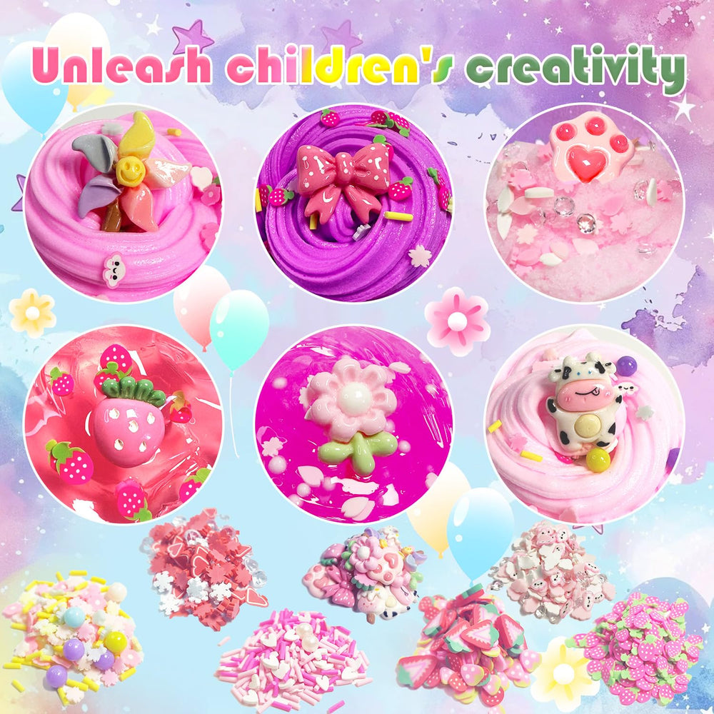 OPLDYRK pink cloud slime kit - fluffy swirls for calm focus
