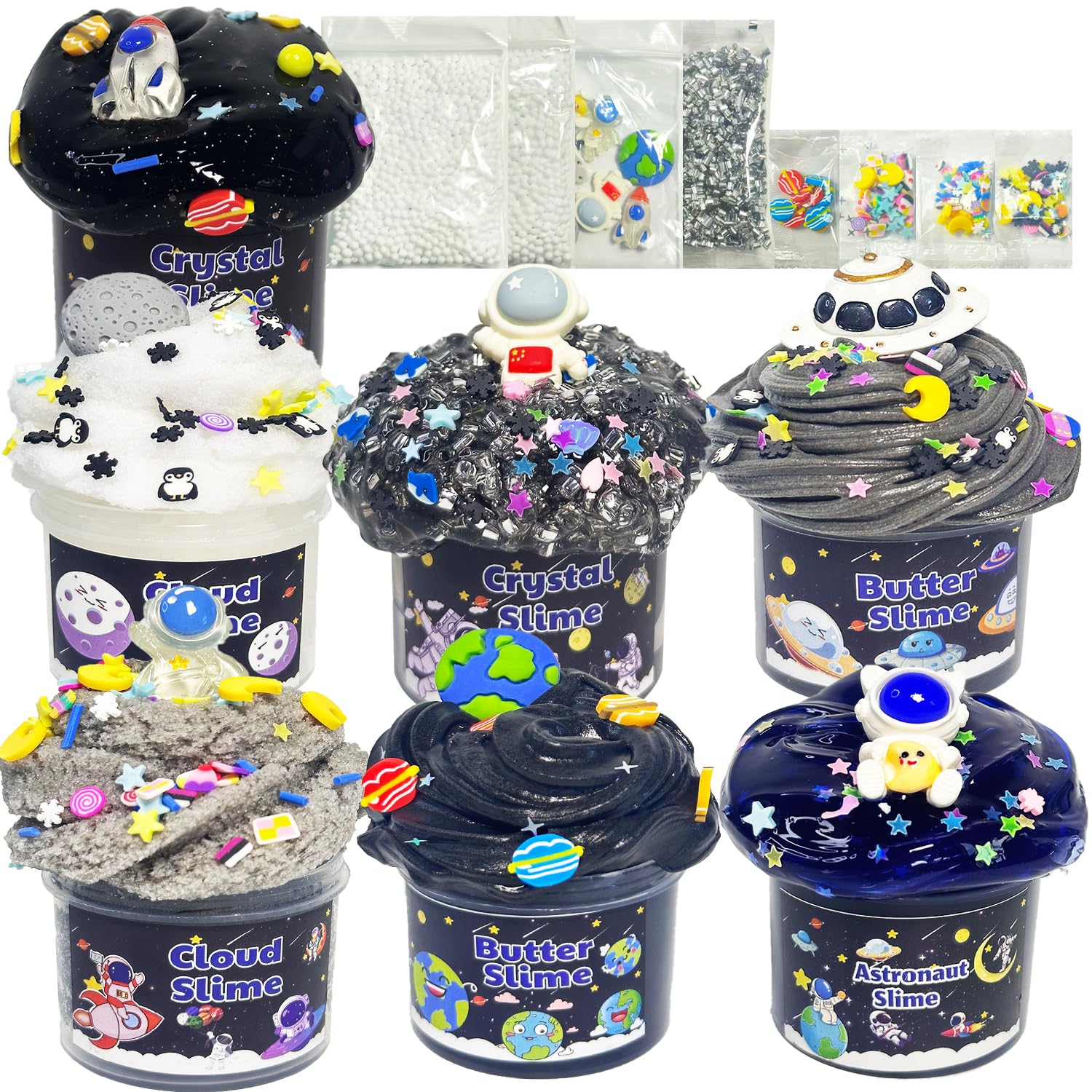 OPLDYRK galaxy slime kit pack—vibrant colors for creative play.