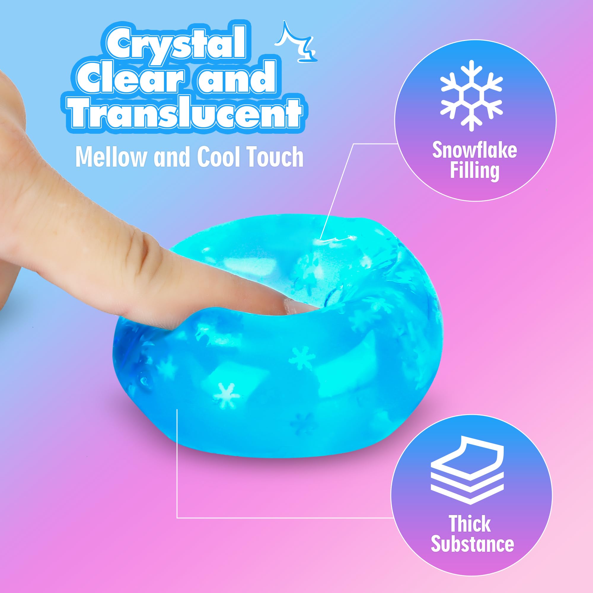 Opllsai fidget cubes with snowflakes provide tactile engagement.
