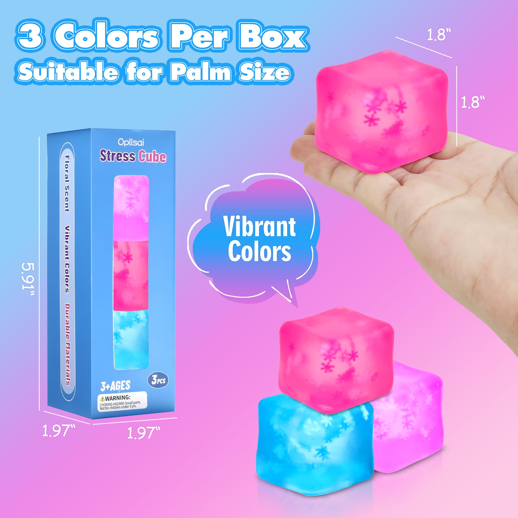 Opllsai stress cube with durable, long-lasting squeeze.