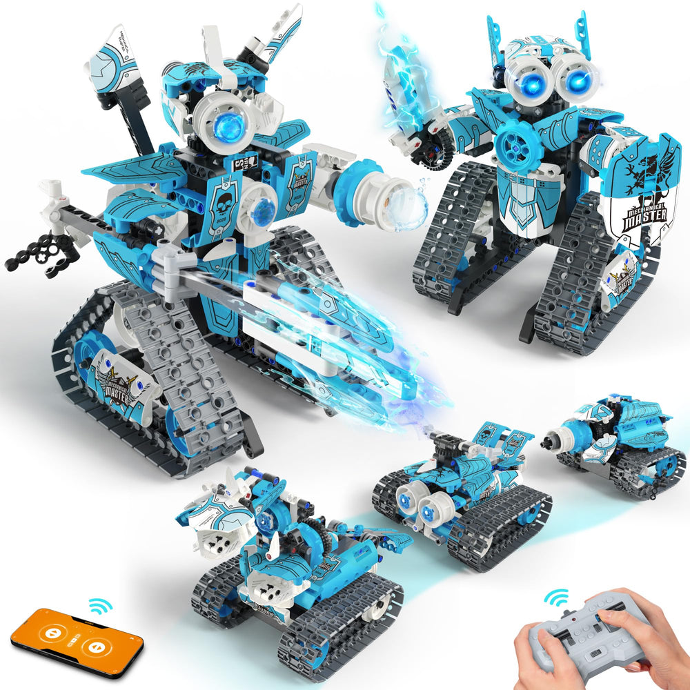 Opmind 5-in-1 robot kit front view ideal for imaginative play and early engineering exploration.