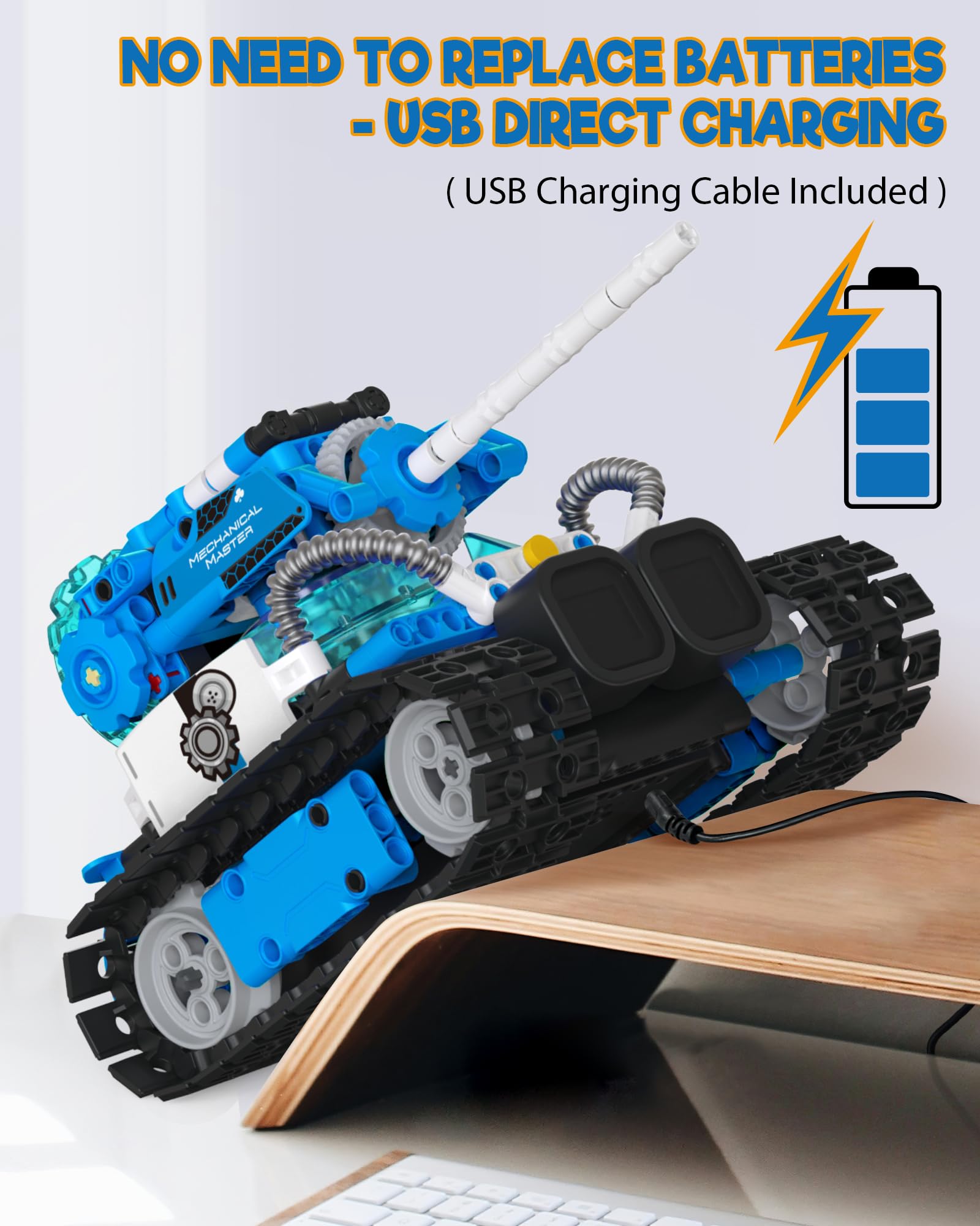 Opmind battery and charging cable ensure longer sessions with quick topping up