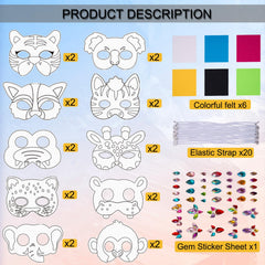 OPPKIE lion mask with felt and gems encourages imaginative pretend play