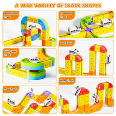 Oppvoci anti-gravity tricks let trains climb slopes and spin during play.