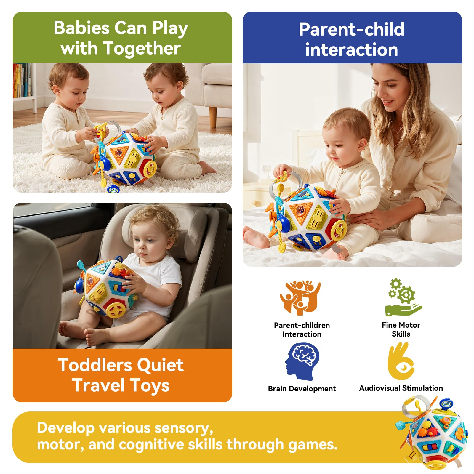 Oppvoci Busy Board gear encourages dexterity and problem-solving with gears.