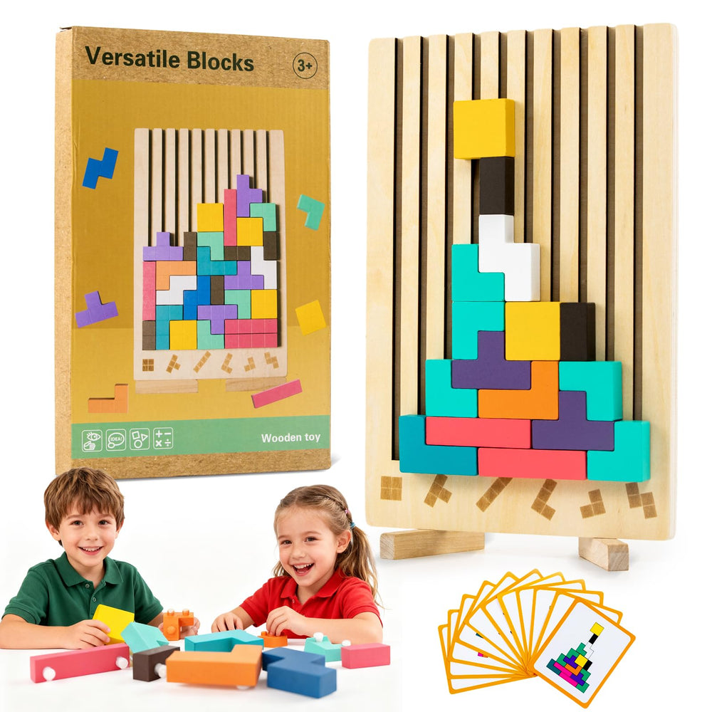 Oppvoci wooden blocks stacked in a colorful puzzle boost early spatial skills and fine motor coordination.