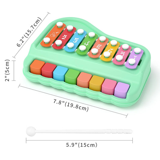 Oprala 2in1 xylophone back with hammers for interactive learning