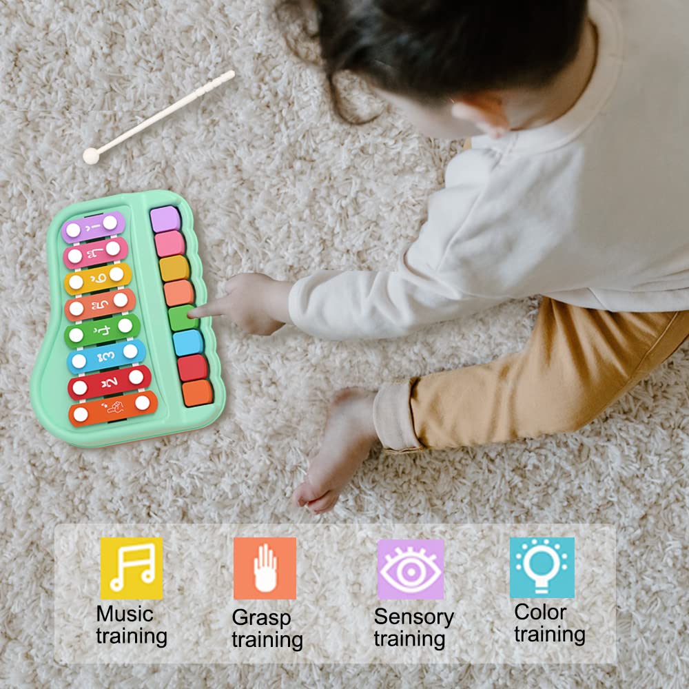 Oprala 2in1 xylophone showing vivid color keys for easy distinction