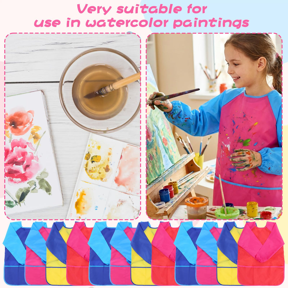 Oqqlin painting apron offers oil-repellent surface for clean clothing.