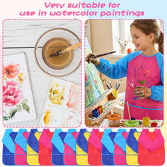 Oqqlin painting apron offers oil-repellent surface for clean clothing.