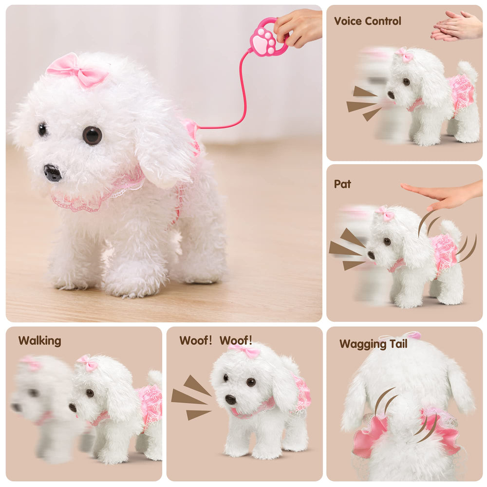 OR OR TU Interactive Plush Puppy with Clap Voice Control ideal for imaginative games