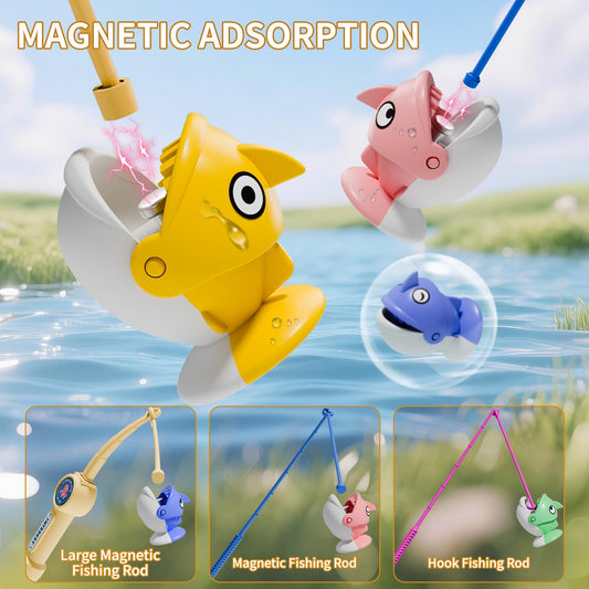 ORANGE OCEAN eight fishing rods setup supports group play during family nights