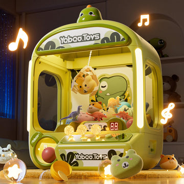 Orange Ocean claw machine kids arcade with prizes inside and bright lights