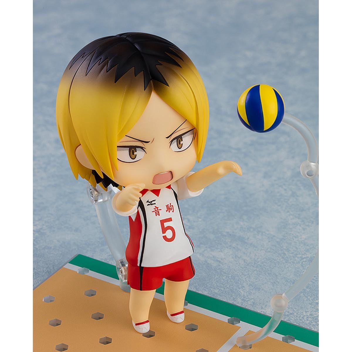 Orange Rouge Nendoroid Kenma Kozume second uniform dynamic pose for photography and display.