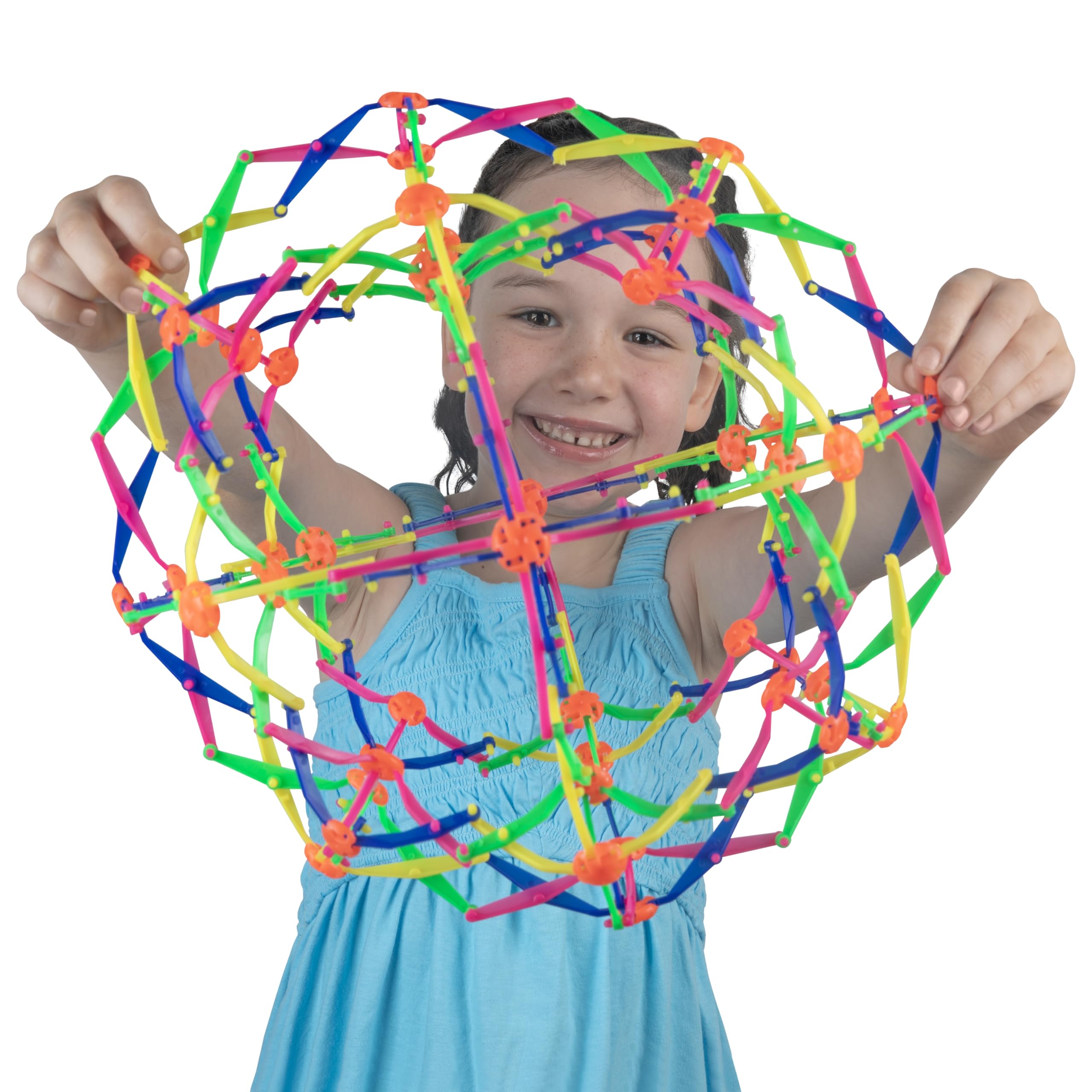 ORB Curiosities Jumbo Expand-A-Ball expanded to 14 inches in a colorful display