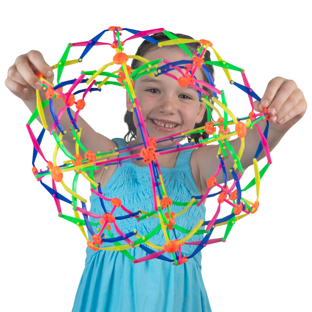 ORB Curiosities Jumbo Expand-A-Ball expanded to 14 inches in a colorful display