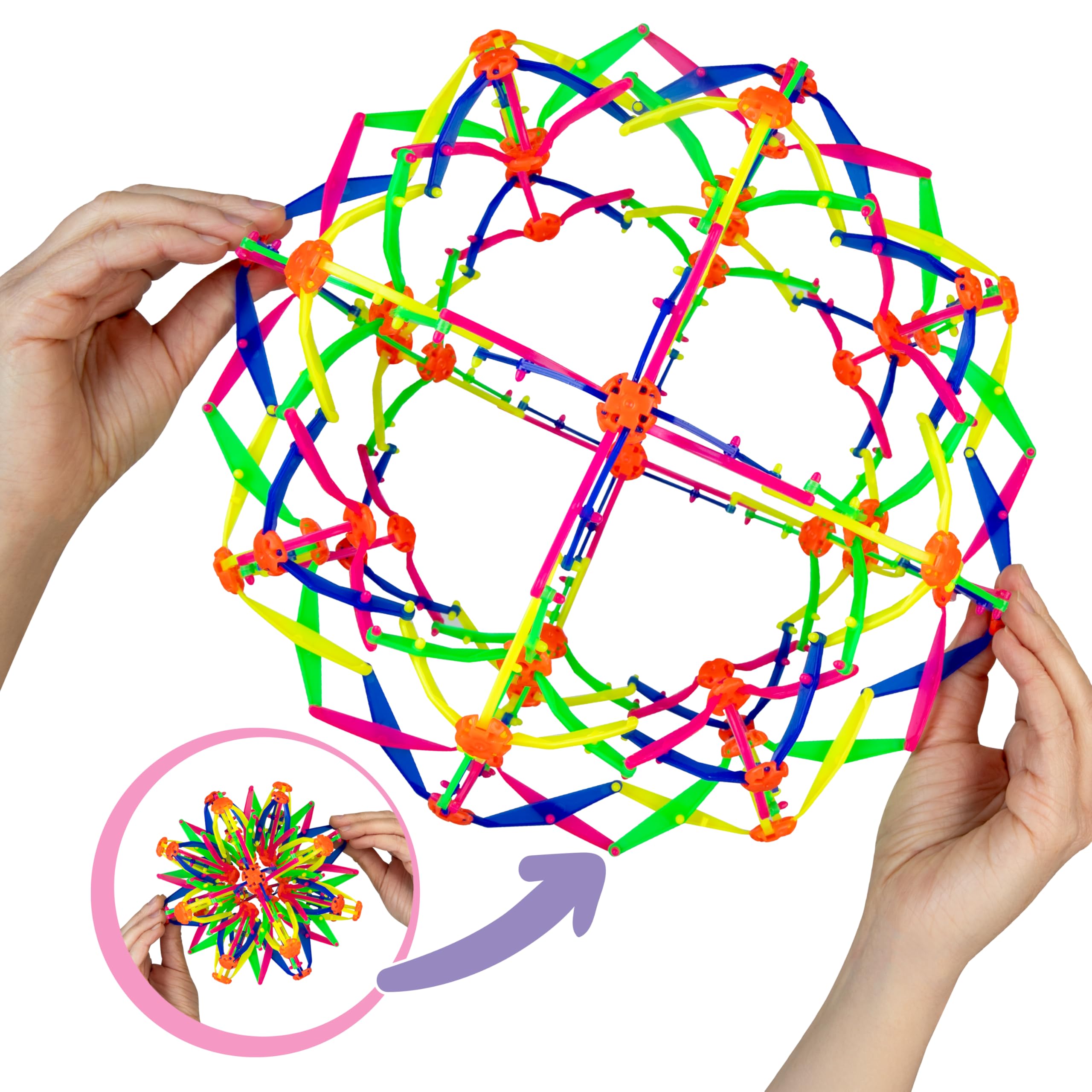 ORB Curiosities Jumbo Expand-A-Ball in action during tossing and rolling play