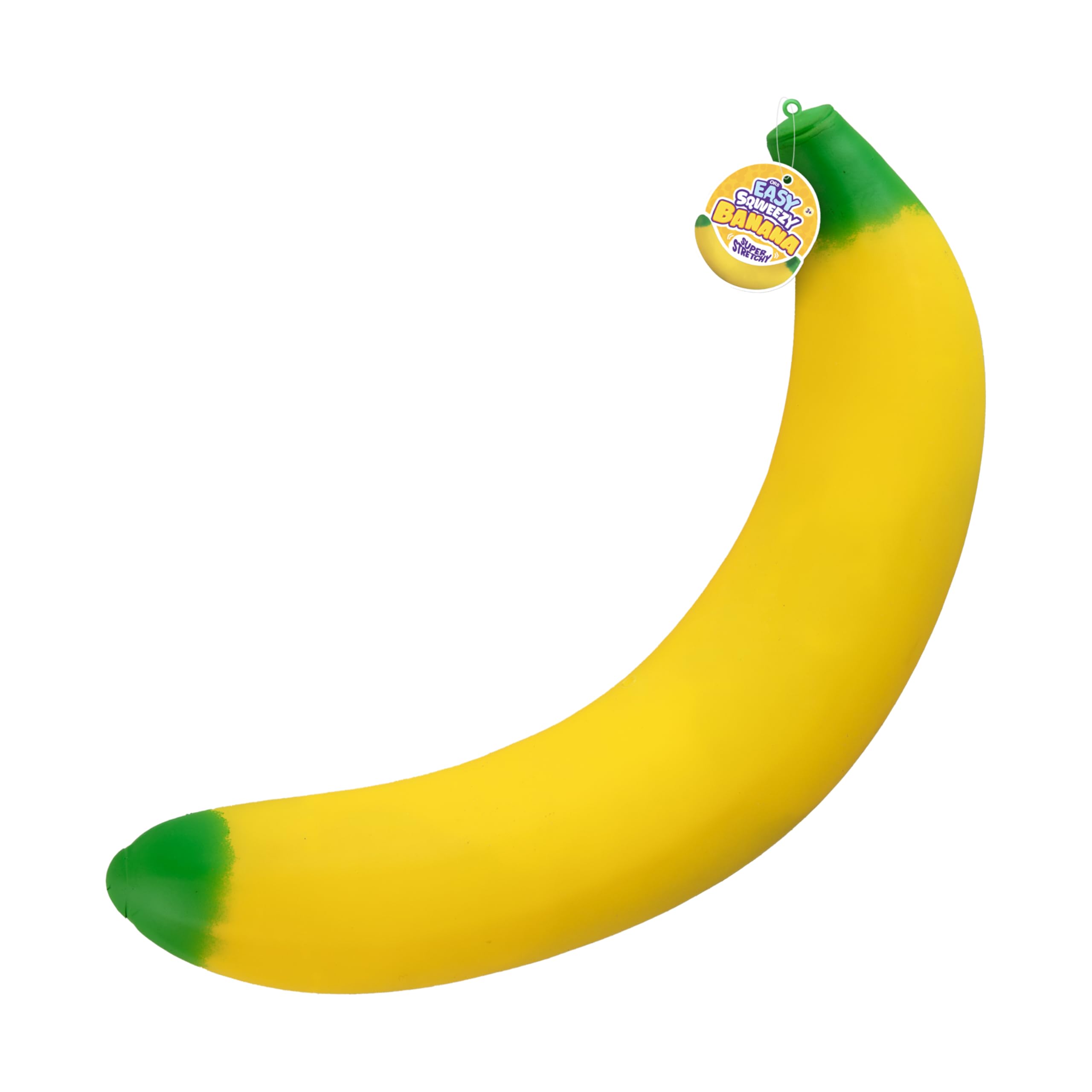The Orb Factory ORB Easy Sqweezy Giant Stretchy Banana enhances desk decor and conversation