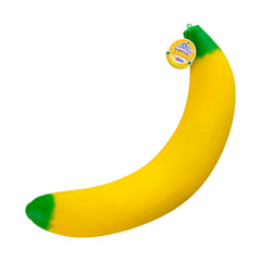 The Orb Factory ORB Easy Sqweezy Giant Stretchy Banana enhances desk decor and conversation