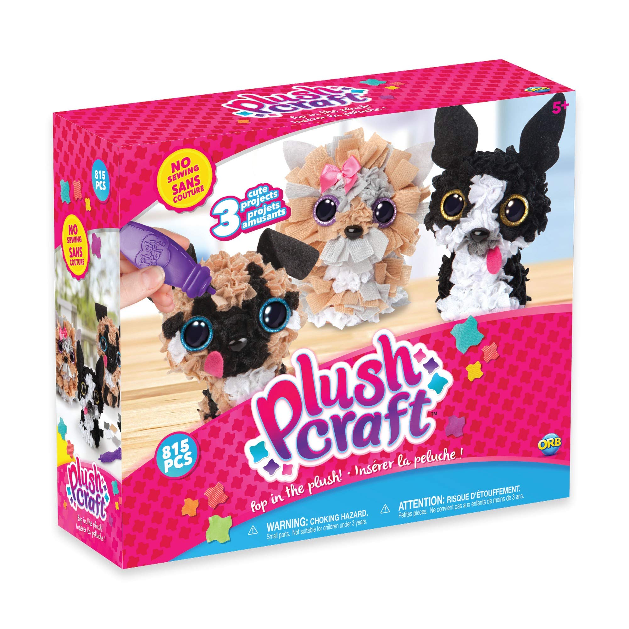 The Orb Factory PlushCraft Puppy Pack 3D kit contents ready for quick assembly and imaginative play.