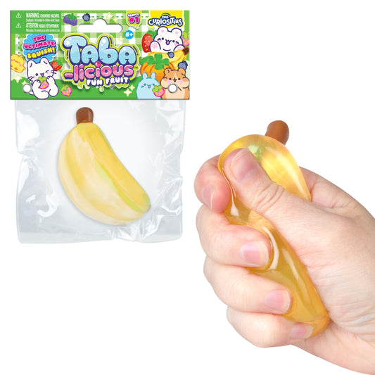 ORB Taba-licious Fun Fruit Banana squishy with realistic color for satisfying squeezes