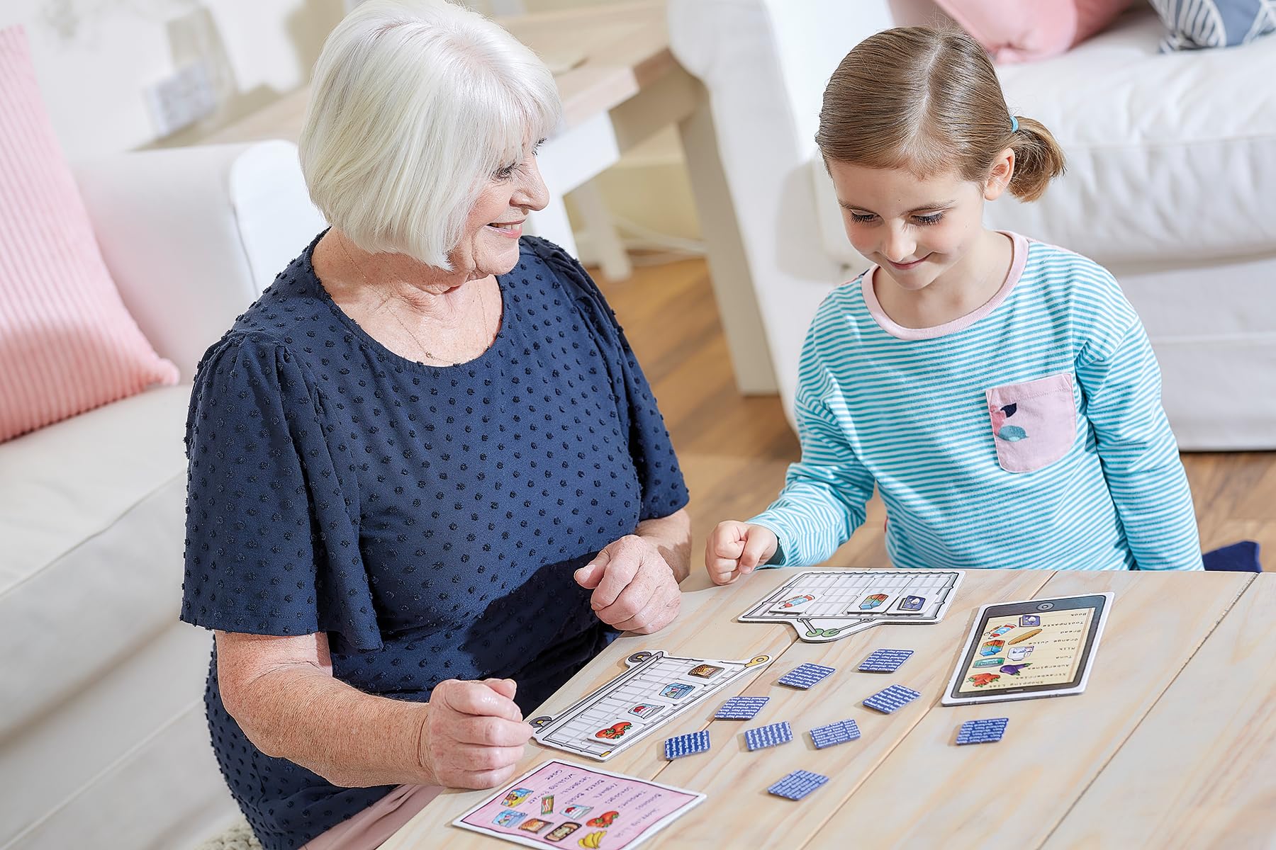 Orchard Toys Shopping List item cards support memory matching during play.