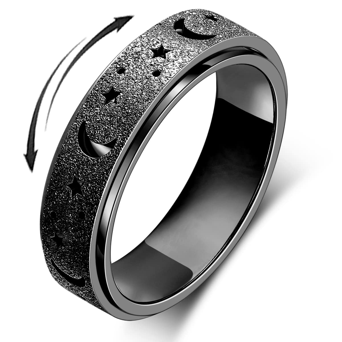 OreilleStar anxiety relief spinner ring with smooth spin for focus