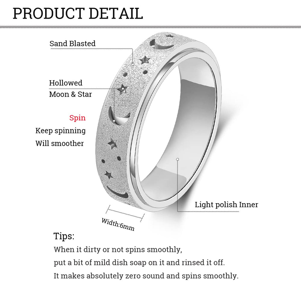 OreilleStar spinner ring in action, smooth spin and calm, quiet operation.