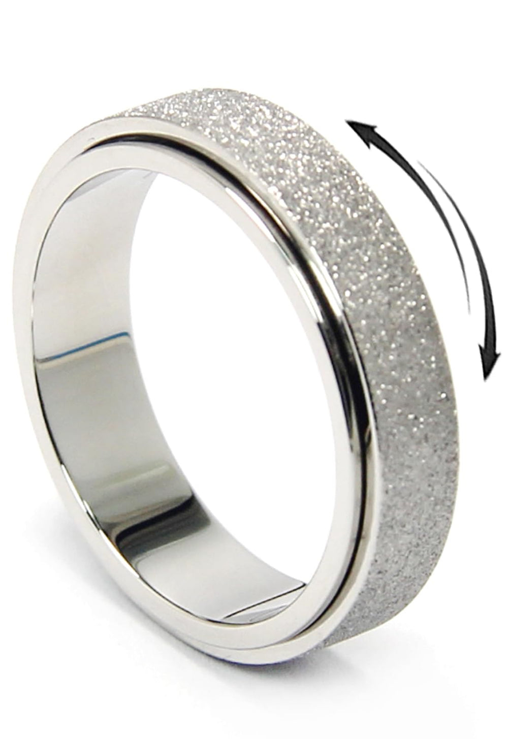 OreilleStar Anxiety Ring close-up showing 6mm fidget spinner for focus