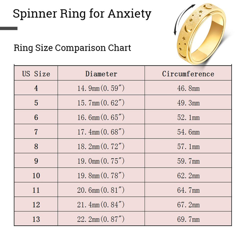 OreilleStar gift-ready fidget ring ideal for adults