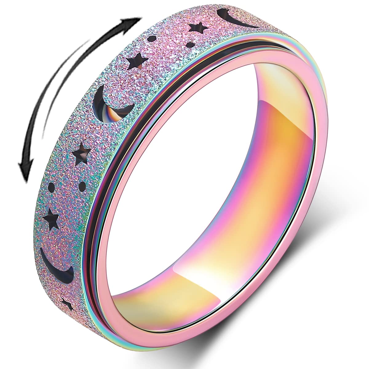 OreilleStar 6mm width ring, discreet daily wear.