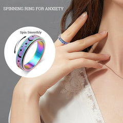 OreilleStar rainbow color finish on ring adds subtle style.