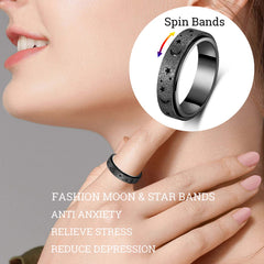 OreilleStar titanium-stainless-steel finish spinner ring for durability
