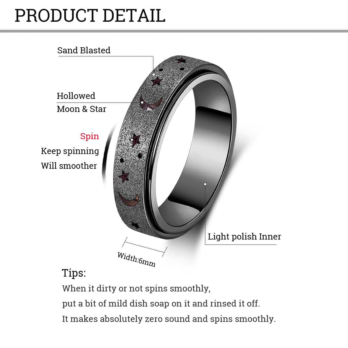 OreilleStar US sizes 6 to 10 for accurate fit