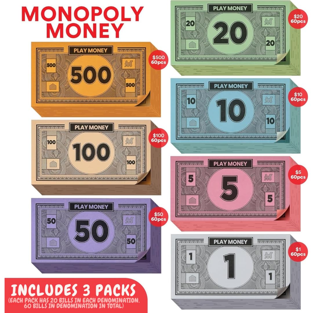 oreven Play Money 1-dollar bill for quick change during play