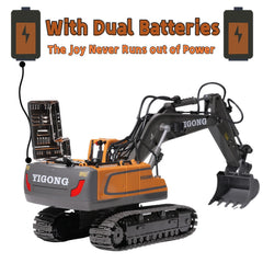 OrgaNatureQueen RC Excavator rotation feature enables smooth platform turning.