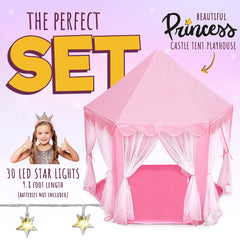 Orian pink princess tent designed for girls for cozy pretend play