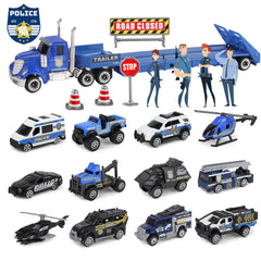 Oriate diecast police rescue city set with SWAT cars for imaginative play