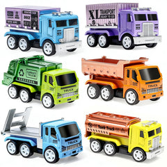 Oriate diecast transport truck: durable metal body with pull-back action for lasting play.