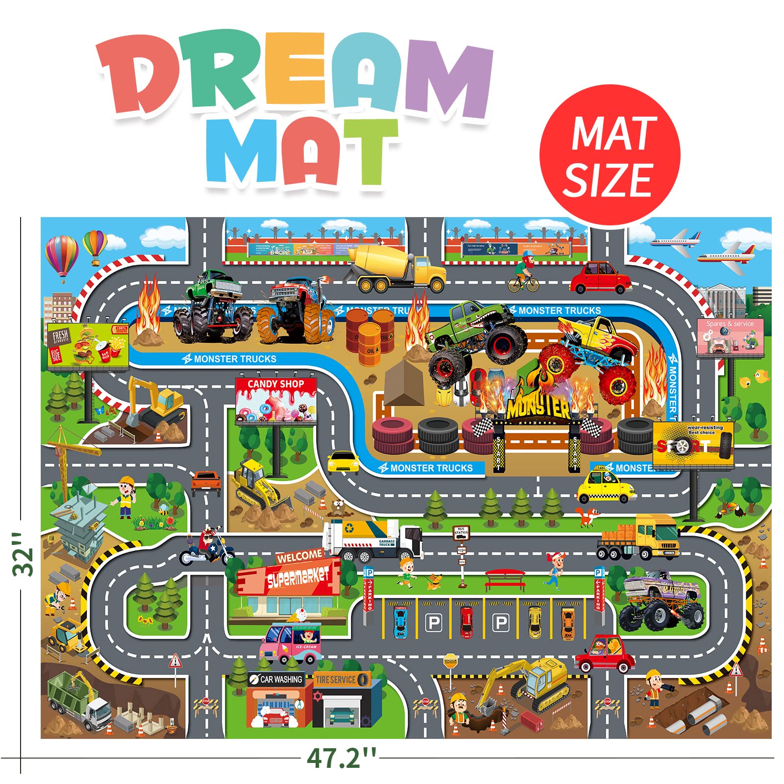 Oriate Kid Dream Mat Dinosaur: prehistoric visuals spark curious, imaginative sessions