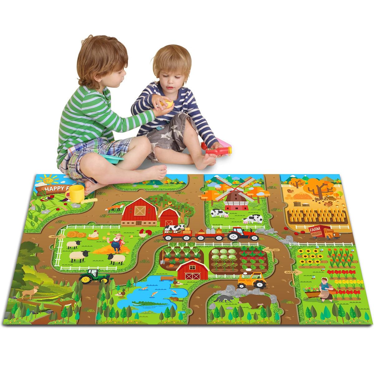 Oriate Kids Dream Mat Happy Farm design encourages imaginative play and learning.
