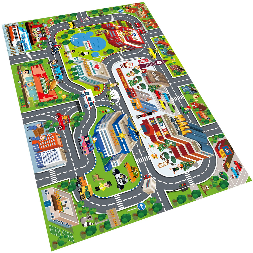 Oriate Kid Dream Mat Modern City: vibrant streets for imaginative city play and role-play scenarios